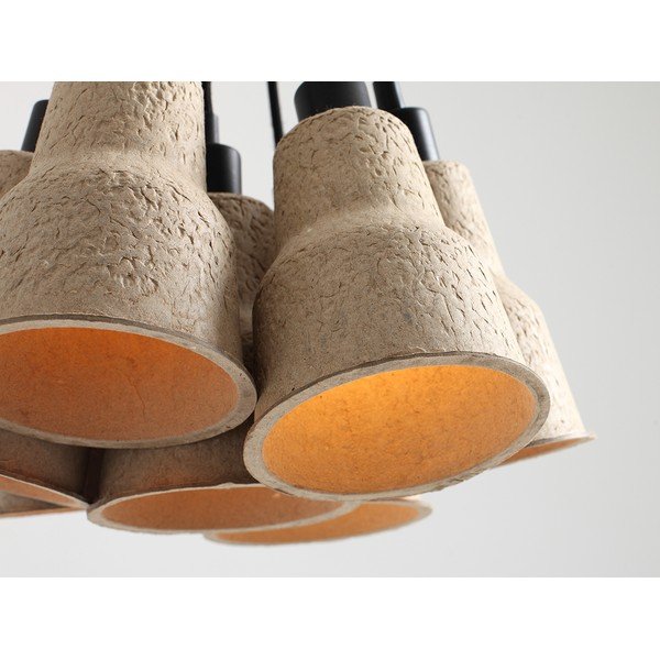 Бежово висящо осветително тялоø 32 cm Celulo – CustomForm-image-4