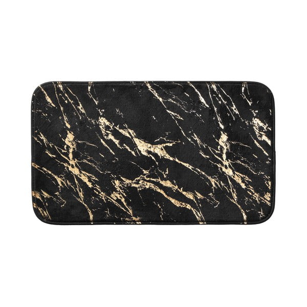 Черен/златист килим за баня 45x75 cm Aquamarbre – douceur d'intérieur
