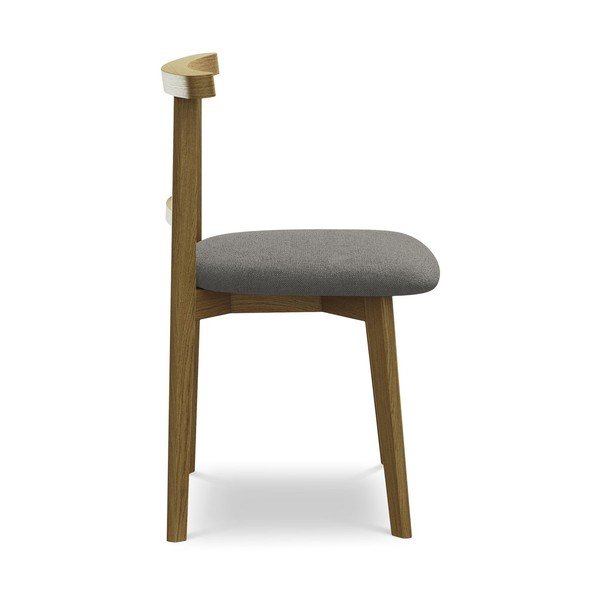 Сив трапезен стол от масивна дървесина Ohelo – Makamii-image-2