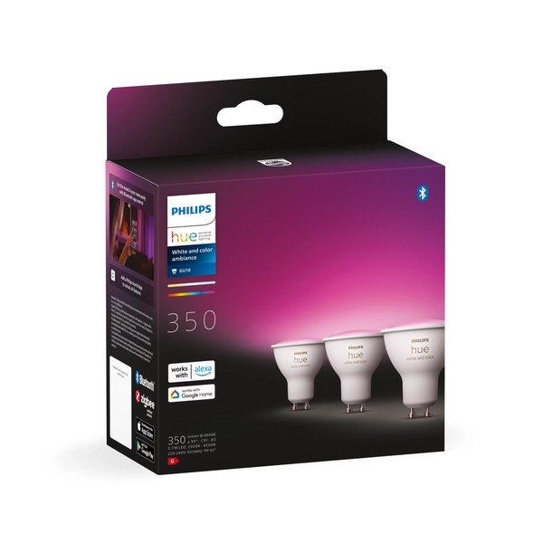 LED комплект крушки 3 бр. GU10, 6 W White and color ambiance – Philips Hue-image-2