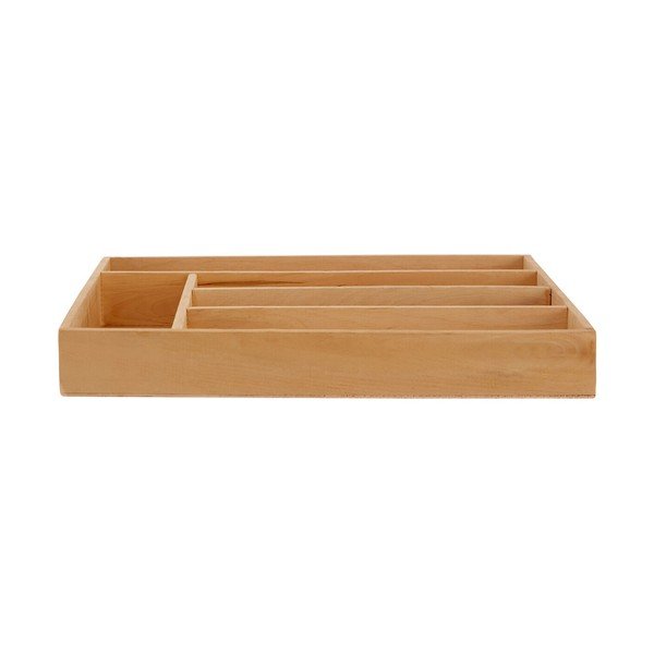 Дървен  органайзер за прибори в естествен цвят 30 x 38 cm – Premier Housewares-image-1