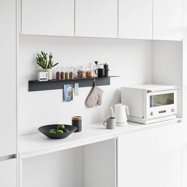 Черен метален стенен рафт 90 cm – YAMAZAKI-image-4