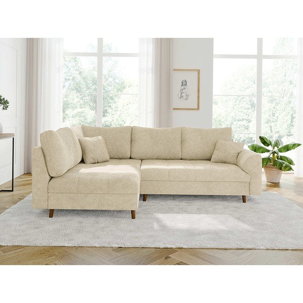 Бежов ъглов диван (ляв ъгъл) Ariella – Ropez-image-1