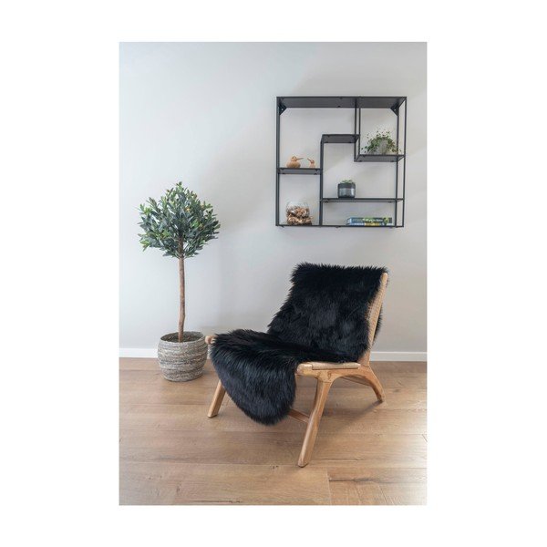 Черна синтетична пътека 60x180 cm – House Nordic-image-1