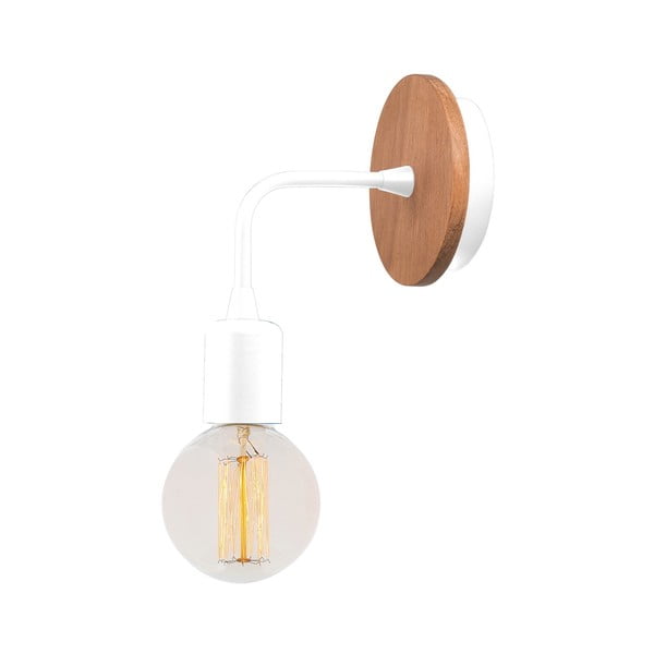 Бяла стенна лампа Simple Drop - Homemania Decor
