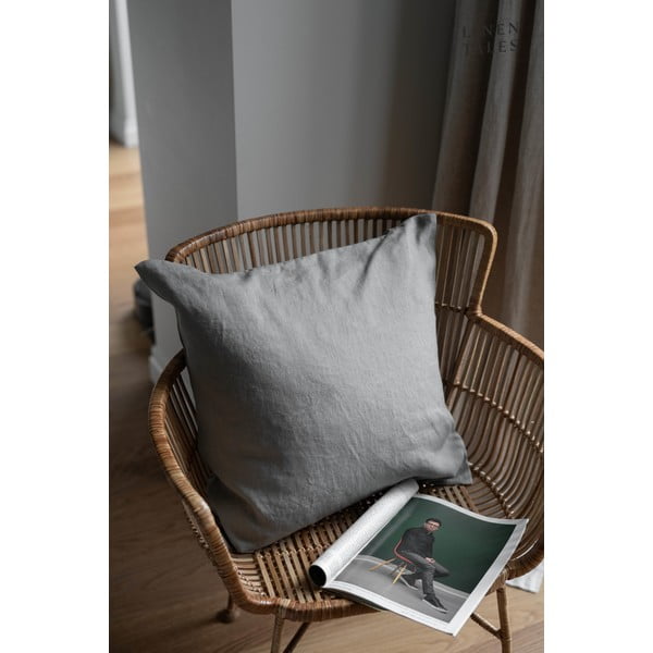 Ленена калъфка за възглавница 50x50 cm Khaki – Linen Tales-image-2