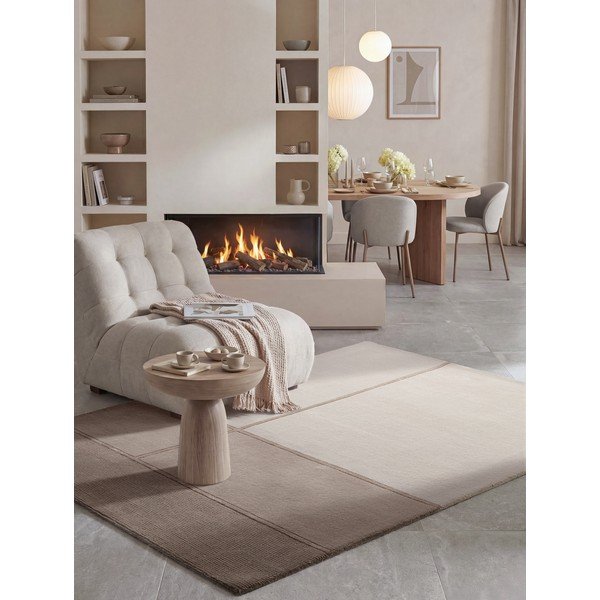 Кафяв/кремав килим със смес от вълна 120x170 cm Presilda – Villeroy&Boch-image-1