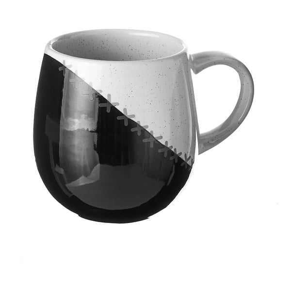 Чаша от черен и сив фаянс , 0,5 л - Casa Selección