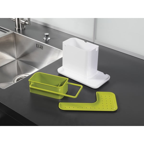 Бяла и зелена кухненска стойка за перилни препарати Caddy Sink Tidy - Joseph Joseph-image-3