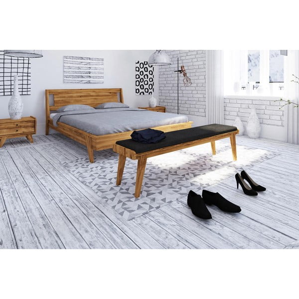 Дъбова пейка със сива седалка Retro - The Beds-image-4