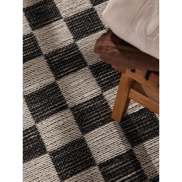 Черна/кремава двустранна/ръчно изработена пътека със смес от юта 80x200 cm Rex – Hanse Home-image-2