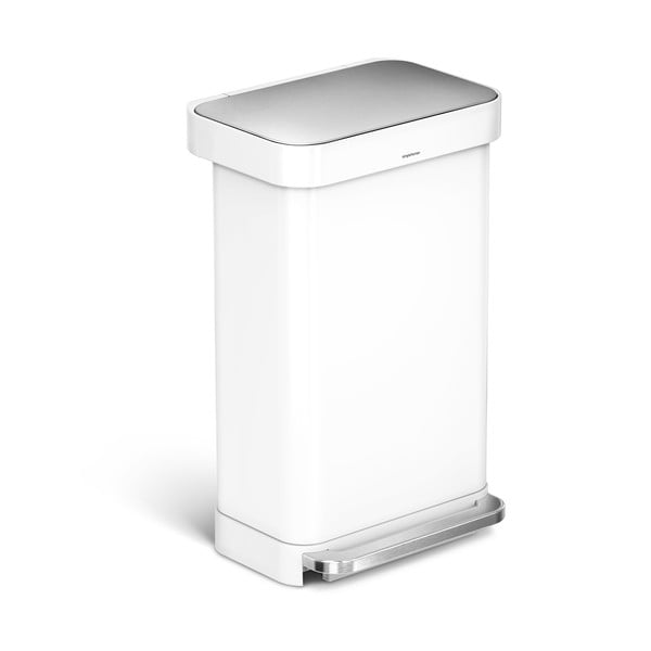 Bílý odpadkový koš simplehuman, 45 l -image-3