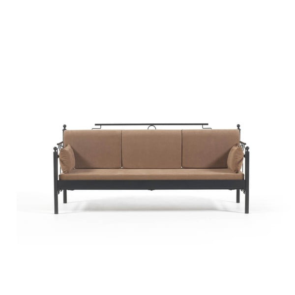 Кафяв триместен диван на открито Halkus, 76 x 209 cm - Unknown