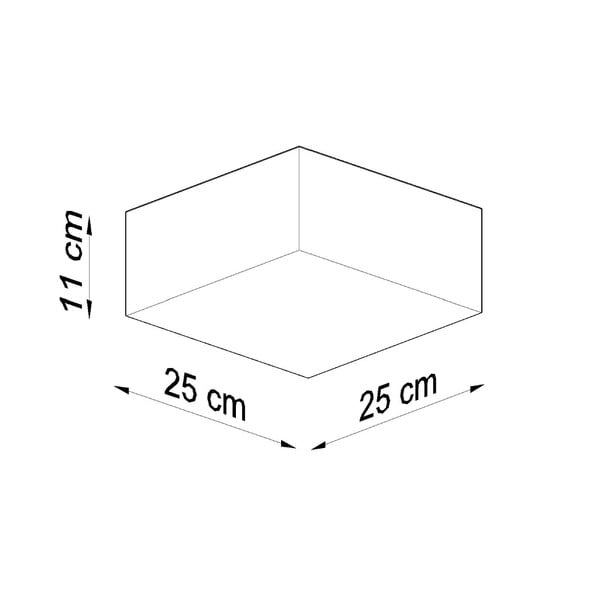 Бяло осветително тяло за таван 25x25 cm Mitra – Sollux-image-4