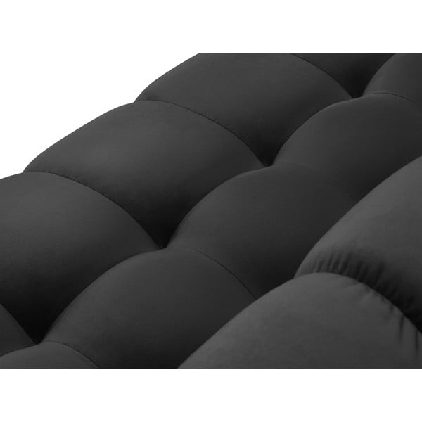 Тъмносив ъглов диван от кадифе , десен ъгъл Bali - Cosmopolitan Design-image-4