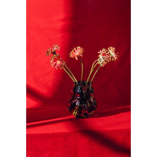 Тъмнокафява стъклена ръчна изработка ваза (височина 22 cm) Dam – noo.ma-image-2