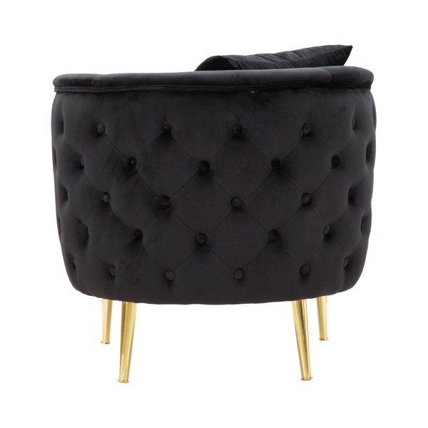 Черно кадифено кресло Bucarest – Mauro Ferretti-image-4
