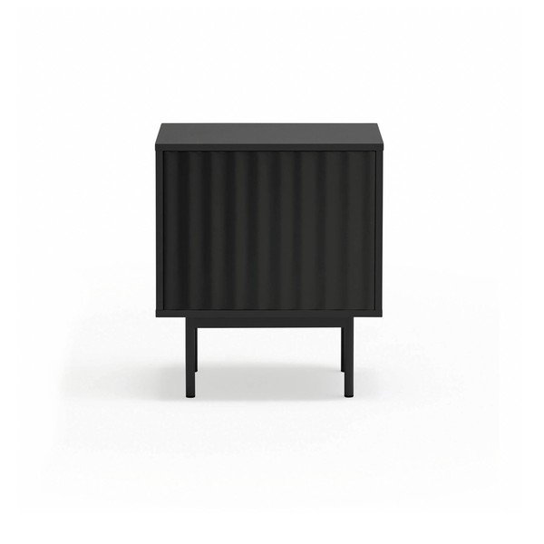 Черно матово нощно шкафче Sierra – Teulat