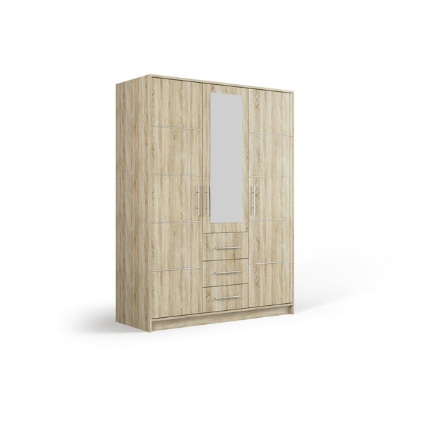 Гардероб в дъбов декор с огледало 147x200 cm Derry - Cosmopolitan Design-image-2