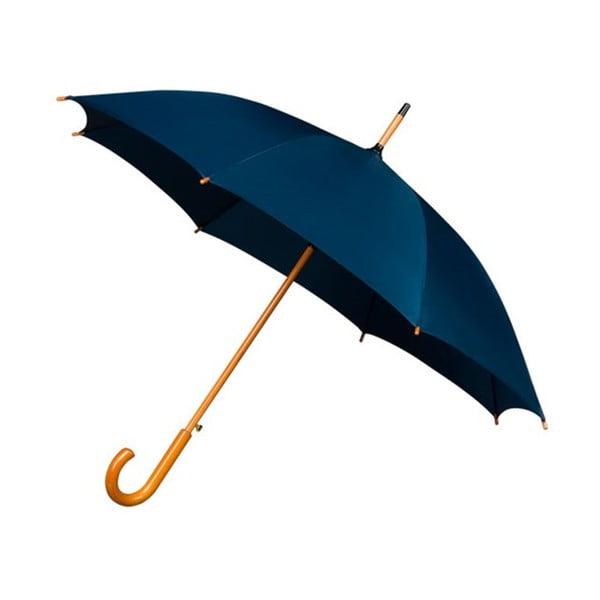 Син чадър с дървена дръжка Дървен, ⌀ 102 см - Ambiance