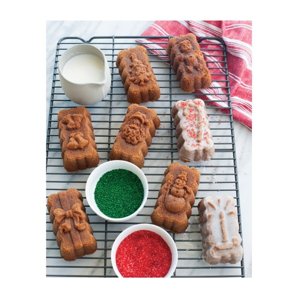 8 форма за бисквити с къс хляб в сребрист коледен цвят, 1,4 л - Nordic Ware-image-1