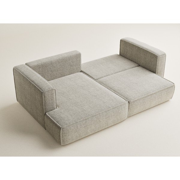 Бежов шенилов сгъваем/с място за съхранение ъглов диван (ляв ъгъл) Velto – Maison de Rêve-image-3