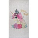 Детски килим подходящ за пране в цвят слонова кост 100x160 cm Cute Unicorn – Vitaus
