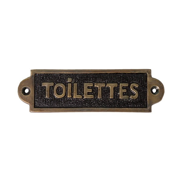 Метален знак 15x4,5 cm Toilettes – Antic Line
