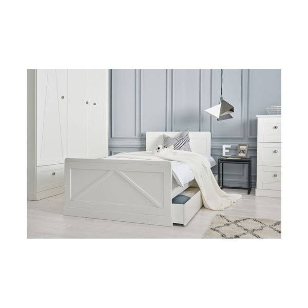 Бяло чекмедже под детското легло Основи, 90 x 200 cm - Pinio-image-1