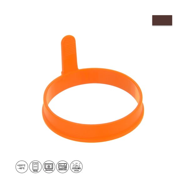 Оранжева силиконова форма за палачинки и палачинки, ⌀ 9,5 cm - Orion
