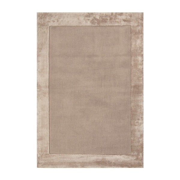 Светлокафяв ръчно изработен килим със смес от вълна 80x150 cm Ascot – Asiatic Carpets