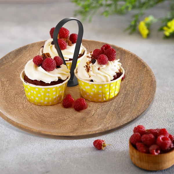 Дървена табла за сервиране ø 30 cm Mango - Orion-image-1