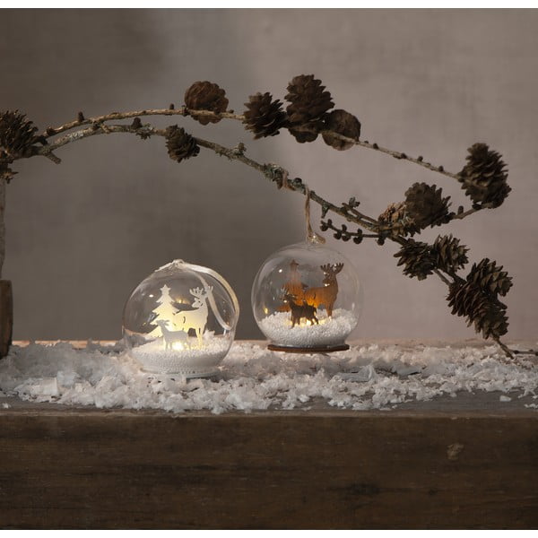 Коледна висяща LED светлинна декорация , ø 8 см Fauna - Star Trading-image-3