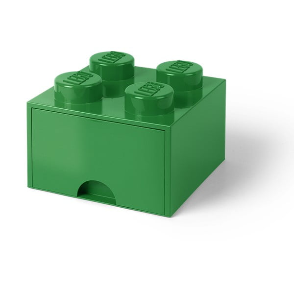 Tmavě zelený úložný box se šuplíkem LEGO® 