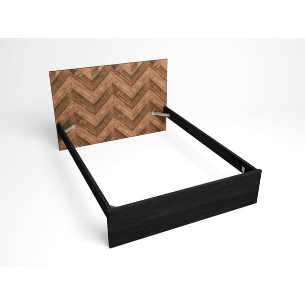 Двойно легло в черен/естествен цвят 160x200 cm Gio - Marckeric-image-4