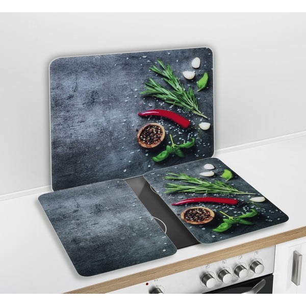 Капак за стена на готварска печка от закалено стъкло 50x56 cm Rosemary - Maximex-image-2