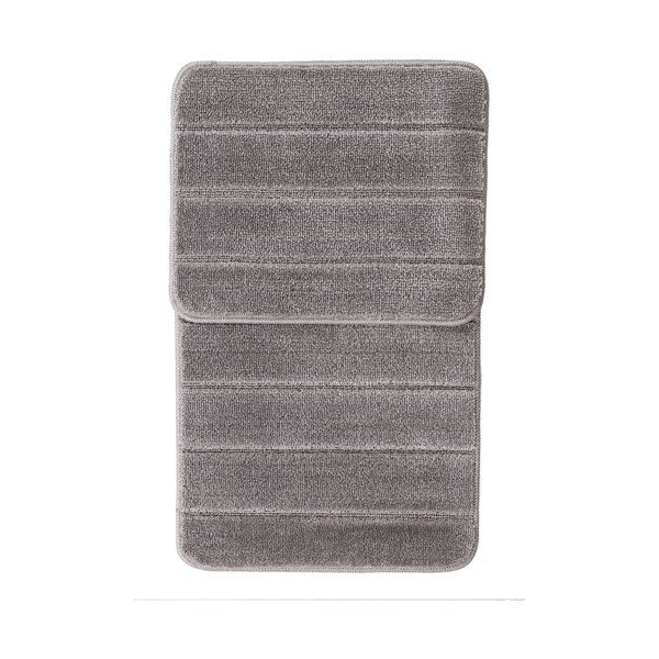 Сиви килими за баня в комплект 2 бр. 50x80 cm Yeni Cizgli – Foutastic-image-2