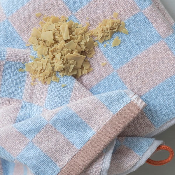 Синьо-розова кърпа за баня от органичен памук 70x133 cm Retro - Mette Ditmer Denmark-image-3