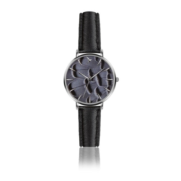 Dámské hodinky s černým páskem z pravé kůže Emily Westwood Alexis