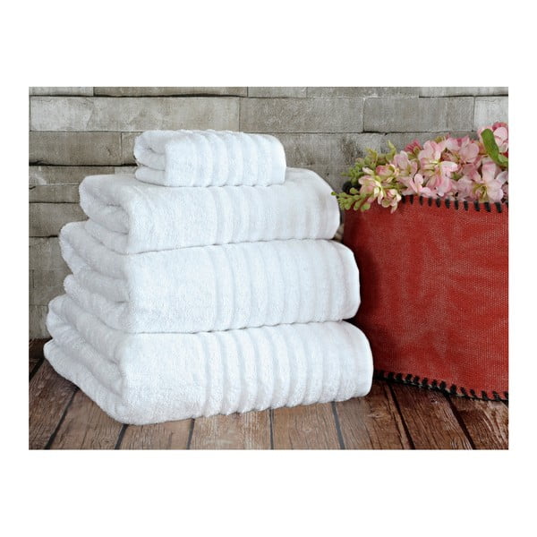 Bílý ručník Irya Home Wellas Bamboo, 50x90 cm