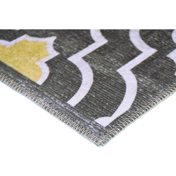 Жълто-сив килим за миене 80x50 cm - Vitaus-image-2