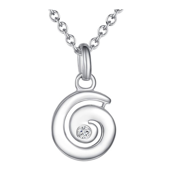 Stříbrný náhrdelník s pravým diamantem Tess Diamonds Klara, délka 45 cm
