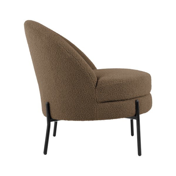 Кресло от плат букле в сиво и кафяво Noble – Leitmotiv-image-3