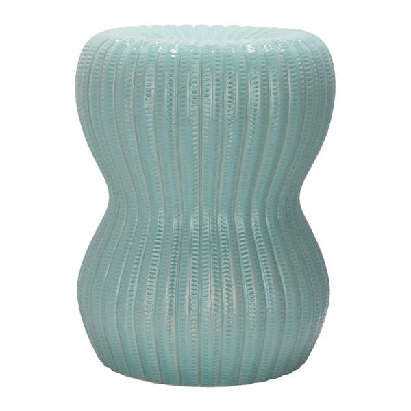 Tyrkysově modrý keramický stolek vhodný do exteriéru Safavieh Majorca, ø 40 cm