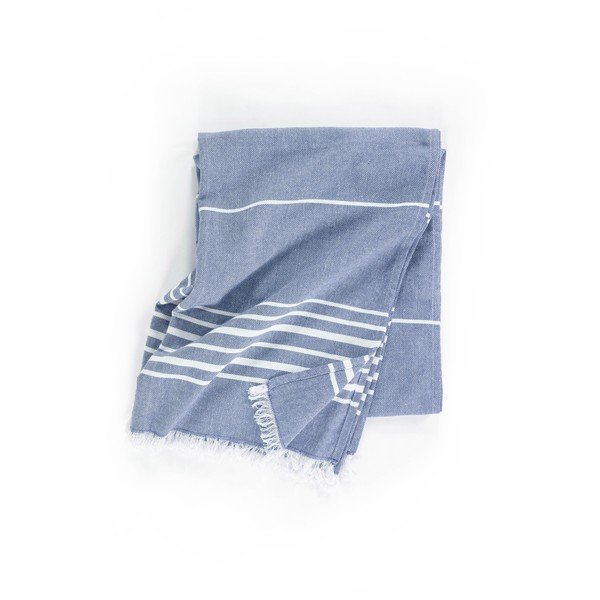 Синьо  памучно одеяло 150x200 cm Solene – Tiseco Home Studio