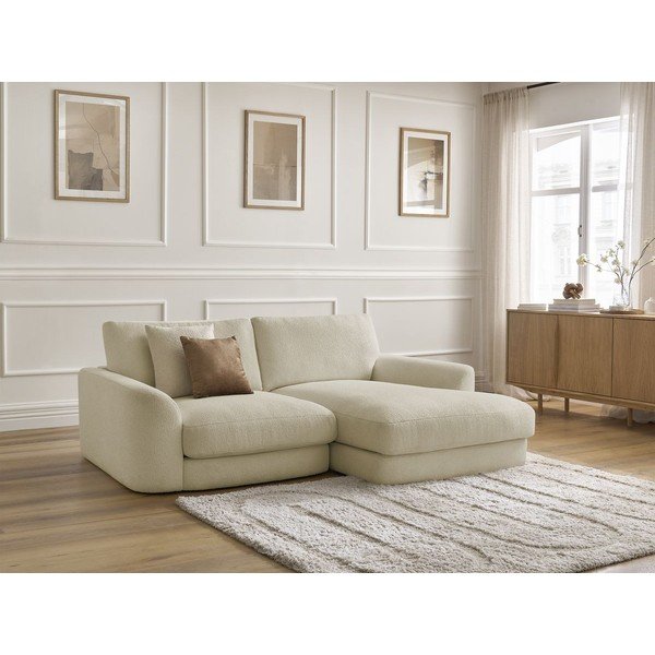 Бежов ъглов диван от букле (десен ъгъл) Leonore – Bobochic Paris-image-3