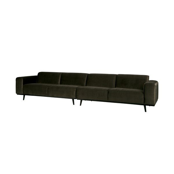 Тъмнозелено кадифе Диван за изявления, 372 cm - BePureHome-image-2