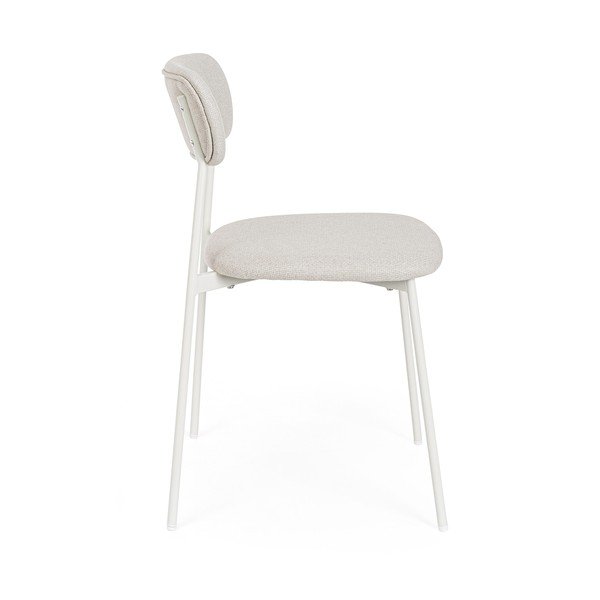 Бял тапициран трапезен стол Inka – Yes Everyday-image-3