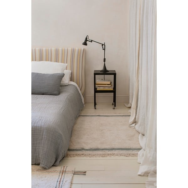 Син и кремав ръчно изработен памучен килим подходящ за пране 90x130 cm Gastro Vintage Blue – Lorena Canals-image-3