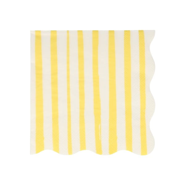 Хартиени салфетки в комплект 16 бр. Yellow Stripe – Meri Meri